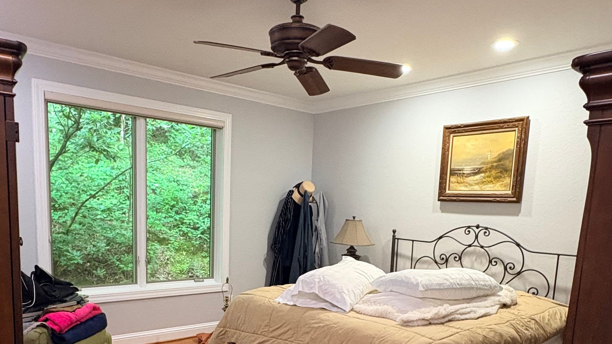 Bedroom repainted by TJ Pro Painting in Western North Carolina